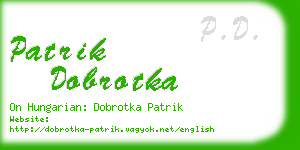 patrik dobrotka business card